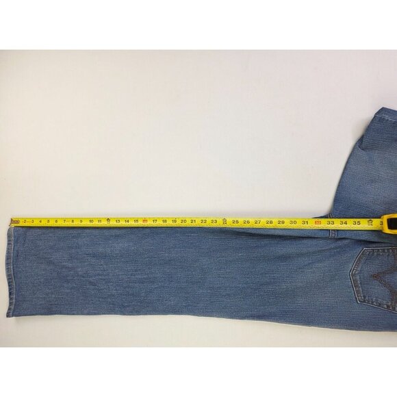 Levis Size 12 Long Womens 33" Inseam Perfectly Slimming Bootcut 512 Blue Jeans - Picture 2 of 12